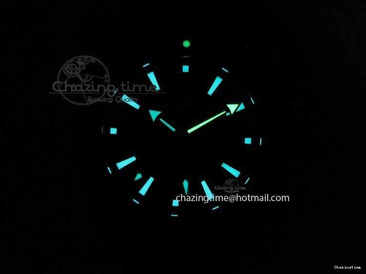 0428 Unique Planet Ocean 45mm Real Ceramic Blue BP-Maker Best Edition Black Dial On Nylon Rubber Strap A 8184
